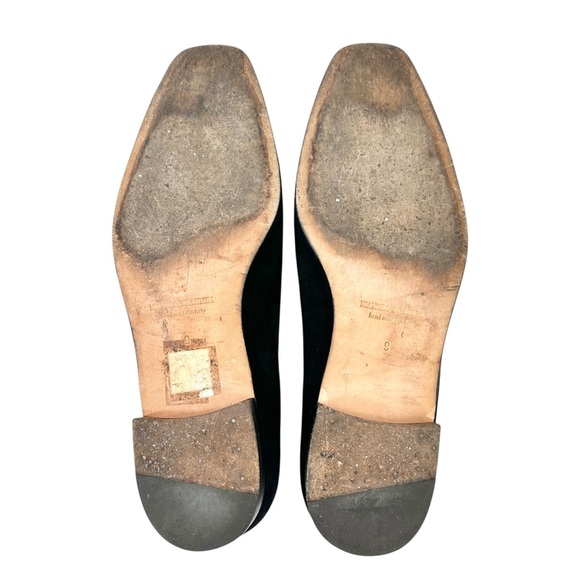 Manolo Blahnik Black Suede Black Tie Opera Pumps Loafers Formal Dress Shoes sz 9 - Picture 10 of 11